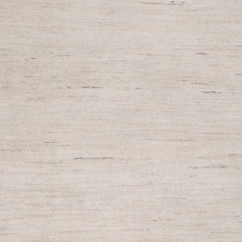 Indo Loribaft Teppich 154x208cm - Wollteppich - silber