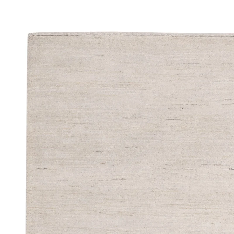 Indo Loribaft Teppich 154x208cm - Wollteppich - silber
