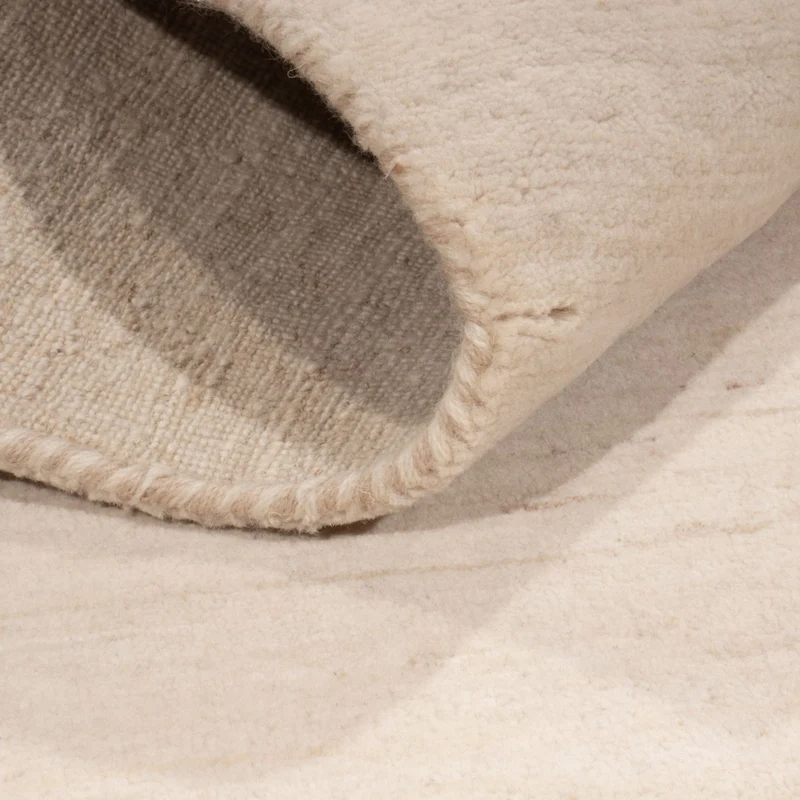 Indo Loribaft Teppich 154x208cm - Wollteppich - silber