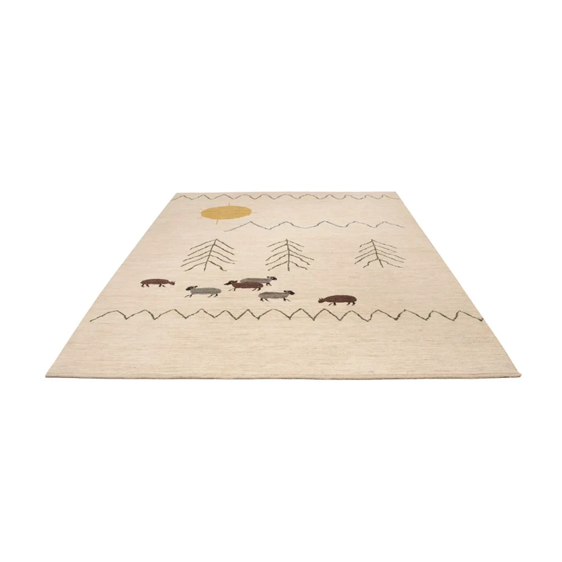 Berber Teppich 203x295cm - Wollteppich - natur