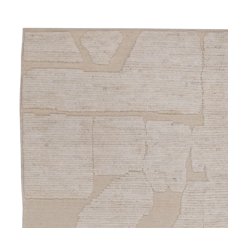 Berber Teppich 200x298cm - Wollteppich - creme