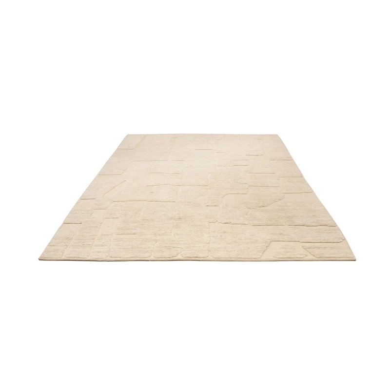 Berber Teppich 200x298cm - Wollteppich - creme