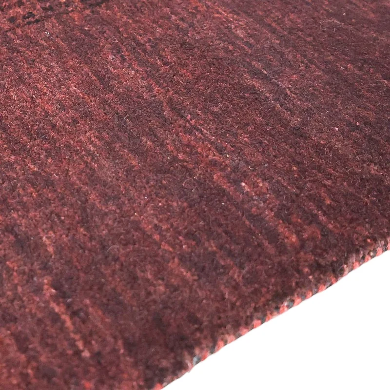 Indo Loribaft Teppich 166x235cm - Wollteppich - dunkelrot