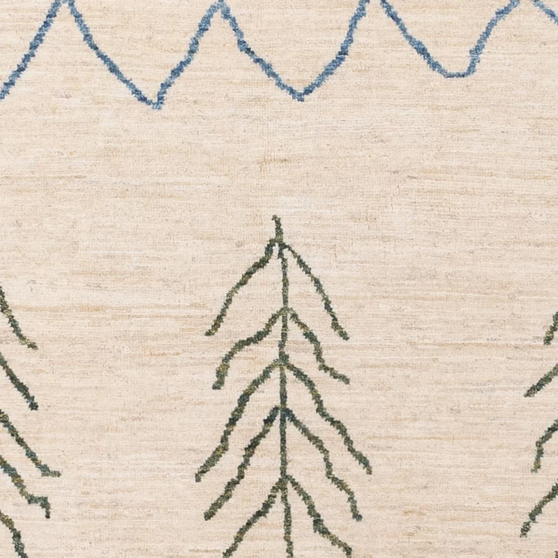 Berber Teppich 146x200cm - Wollteppich - creme