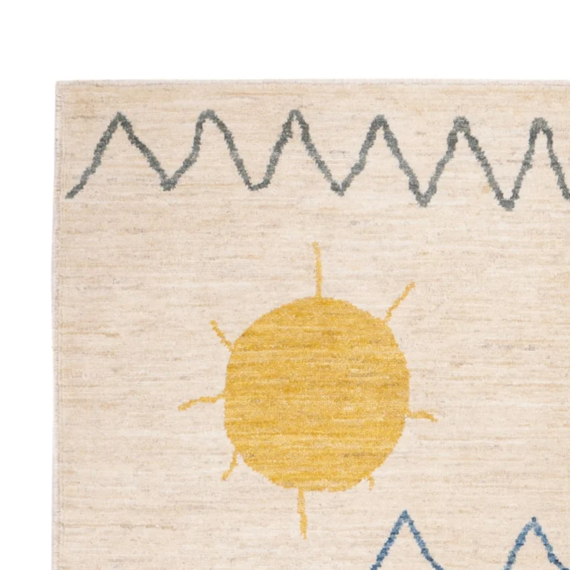 Berber Teppich 146x200cm - Wollteppich - creme