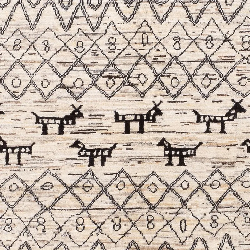 Berber Teppich 148x200cm - Wollteppich - beige