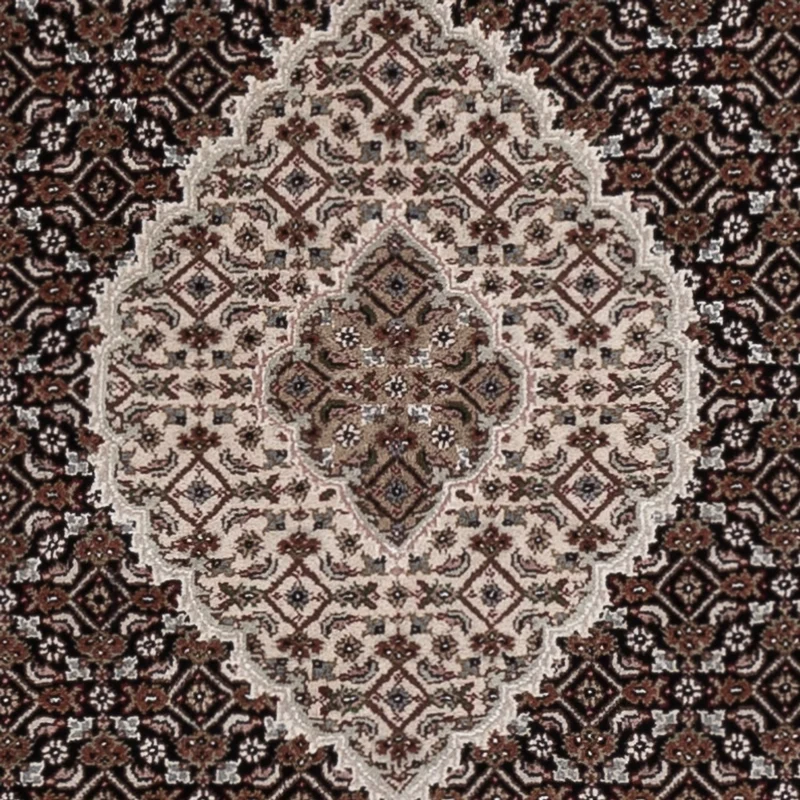 Indo Täbriz Teppich 124x184cm - Orientteppich - dunkelbeige