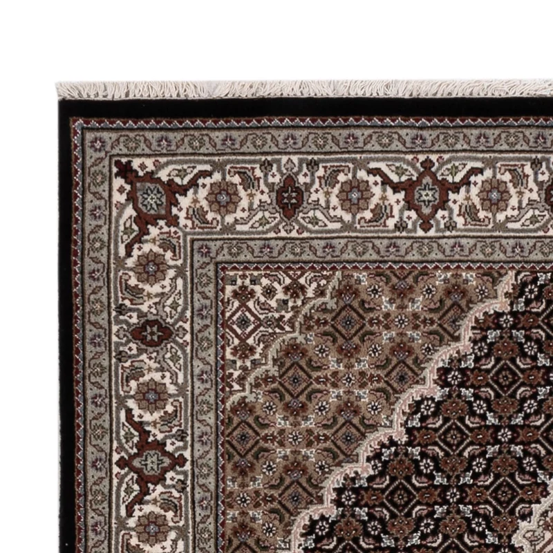 Indo Täbriz Teppich 124x184cm - Orientteppich - dunkelbeige