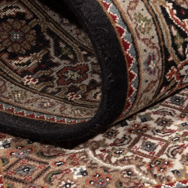 Indo Täbriz Teppich 120x184cm - Orientteppich - dunkelbeige