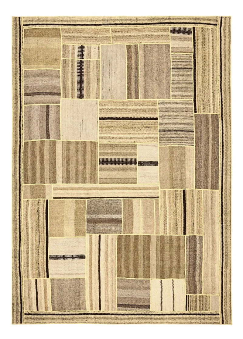 Kelim Fars Teppich 172x234cm - dunkelbeige