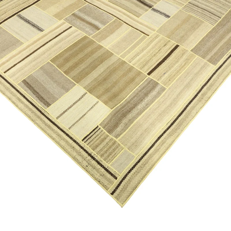 Kelim Fars Teppich 172x234cm - dunkelbeige