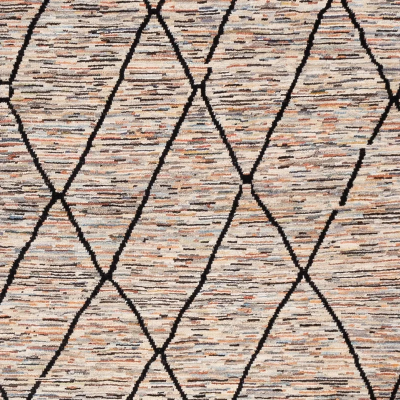 Berber Teppich 218x284cm - Wollteppich - dunkelbeige
