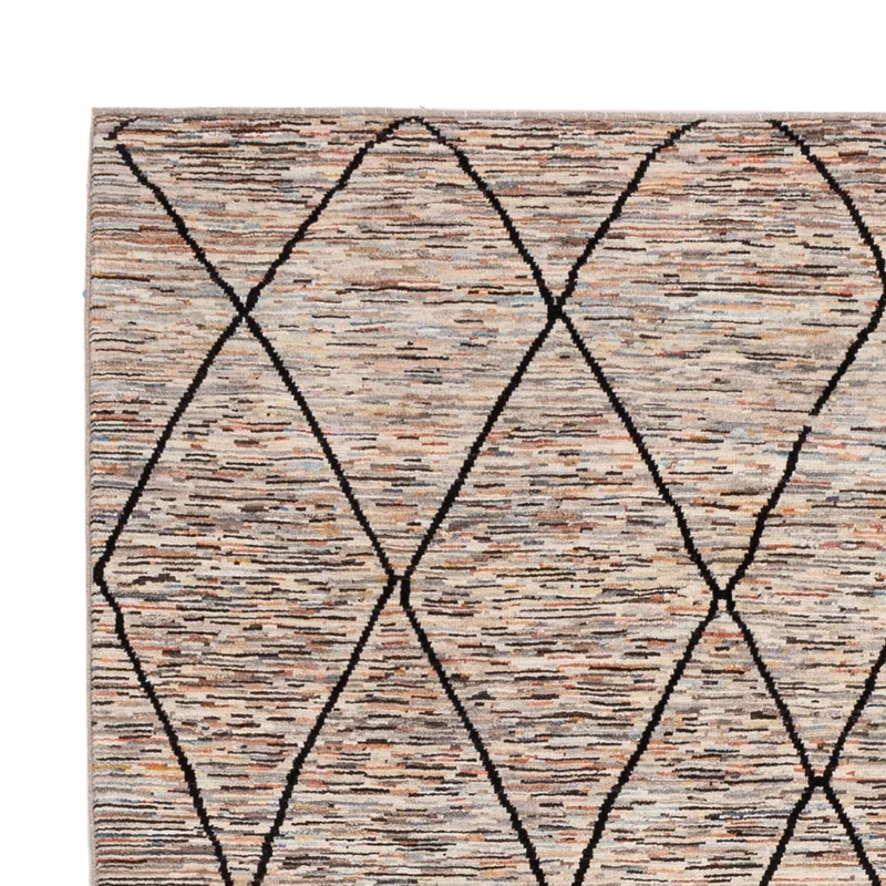 Berber Teppich 218x284cm - Wollteppich - dunkelbeige