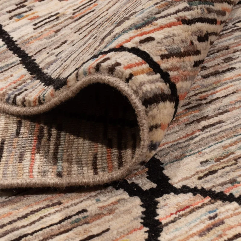 Berber Teppich 218x284cm - Wollteppich - dunkelbeige