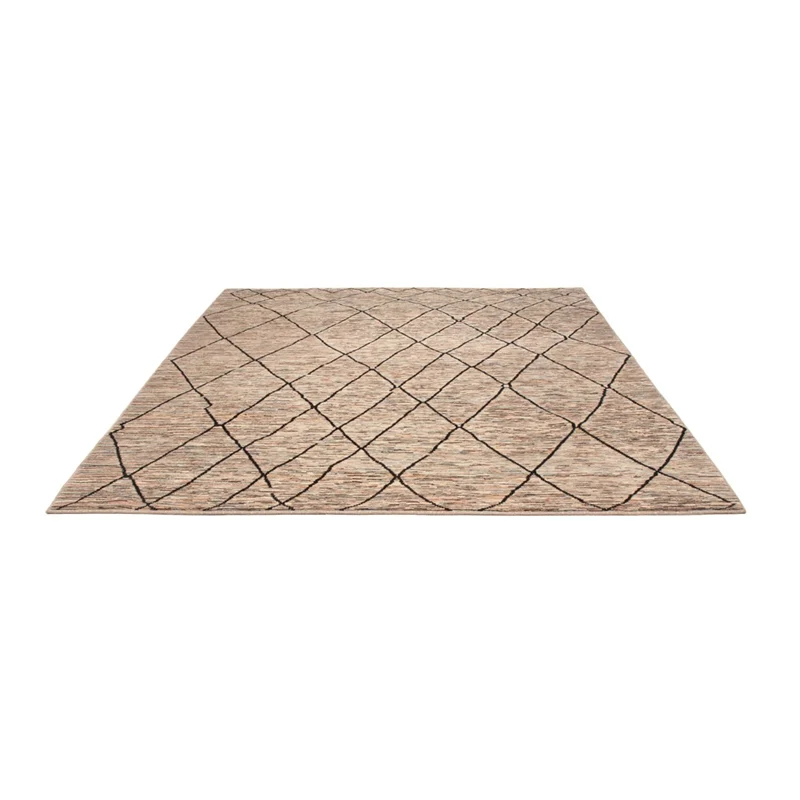 Berber Teppich 218x284cm - Wollteppich - dunkelbeige