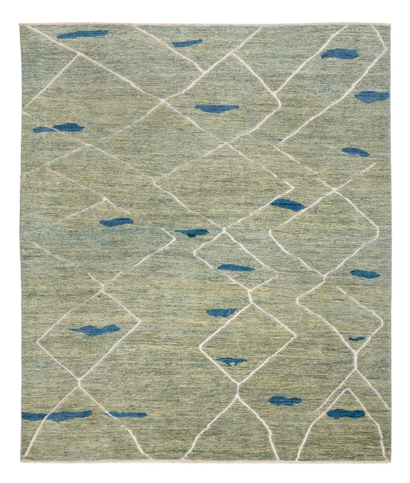 Berber Teppich 256x300cm - Wollteppich - hellgrün