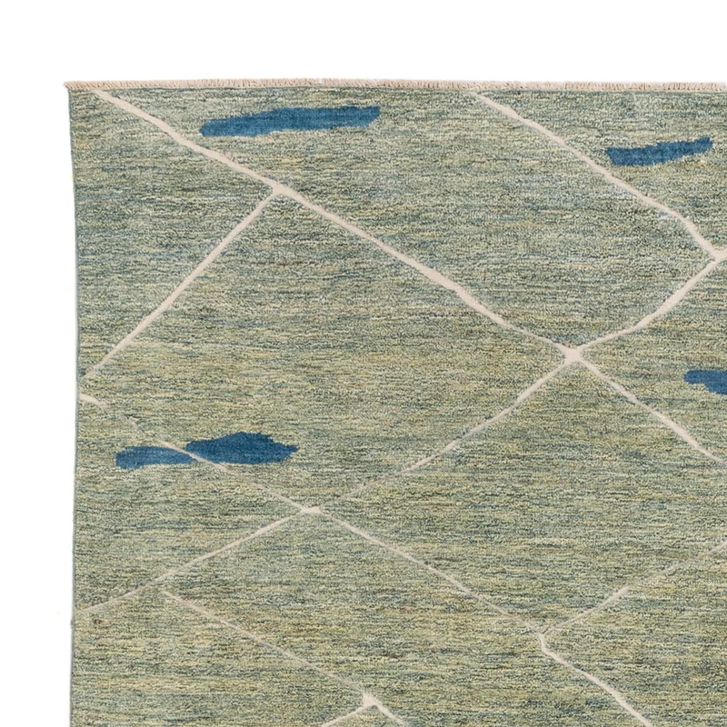 Berber Teppich 256x300cm - Wollteppich - hellgrün