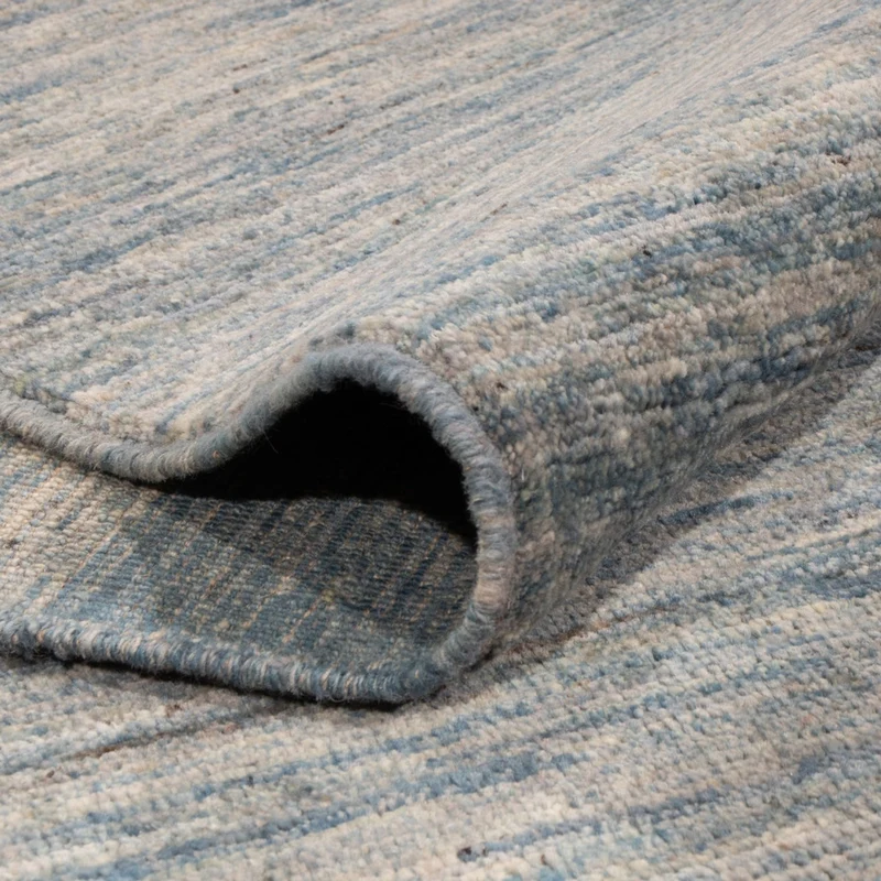 Berber Teppich 258x298cm - Wollteppich - seeblau