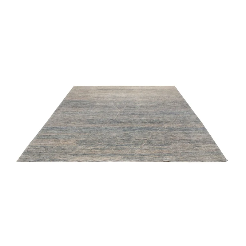 Berber Teppich 258x298cm - Wollteppich - seeblau