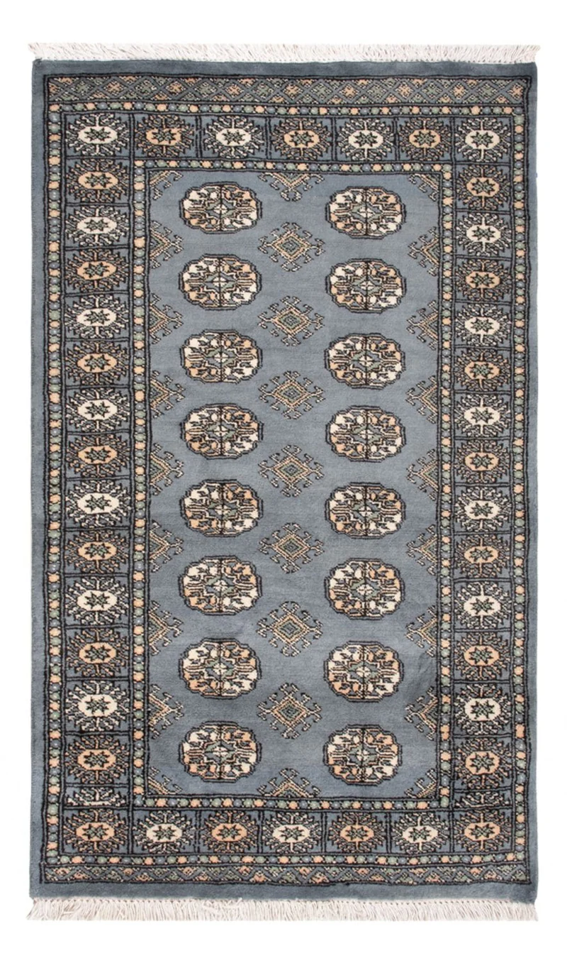 Pakistan Teppich 96x160cm - Orientteppich - hellblau