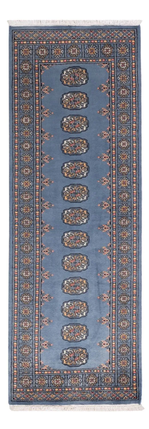 Pakistan Teppich 76x209cm - Orientteppich - blau