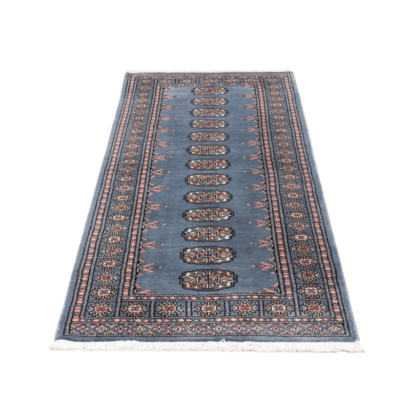 Pakistan Teppich 76x209cm - Orientteppich - blau