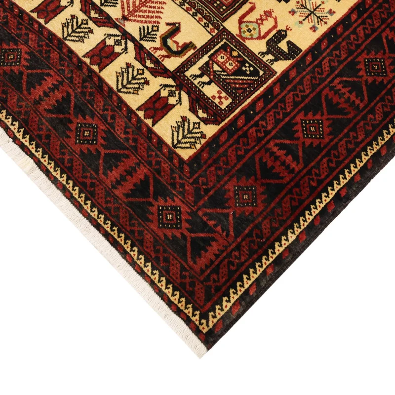 Belutsch Teppich 103x196cm - Orientteppich - beige