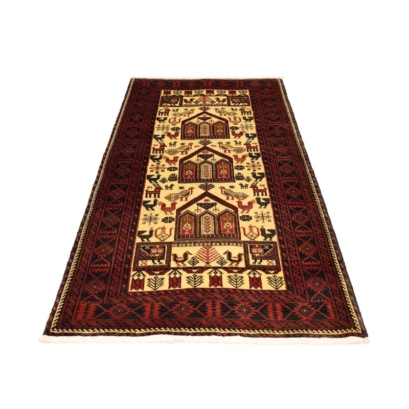 Belutsch Teppich 103x196cm - Orientteppich - beige