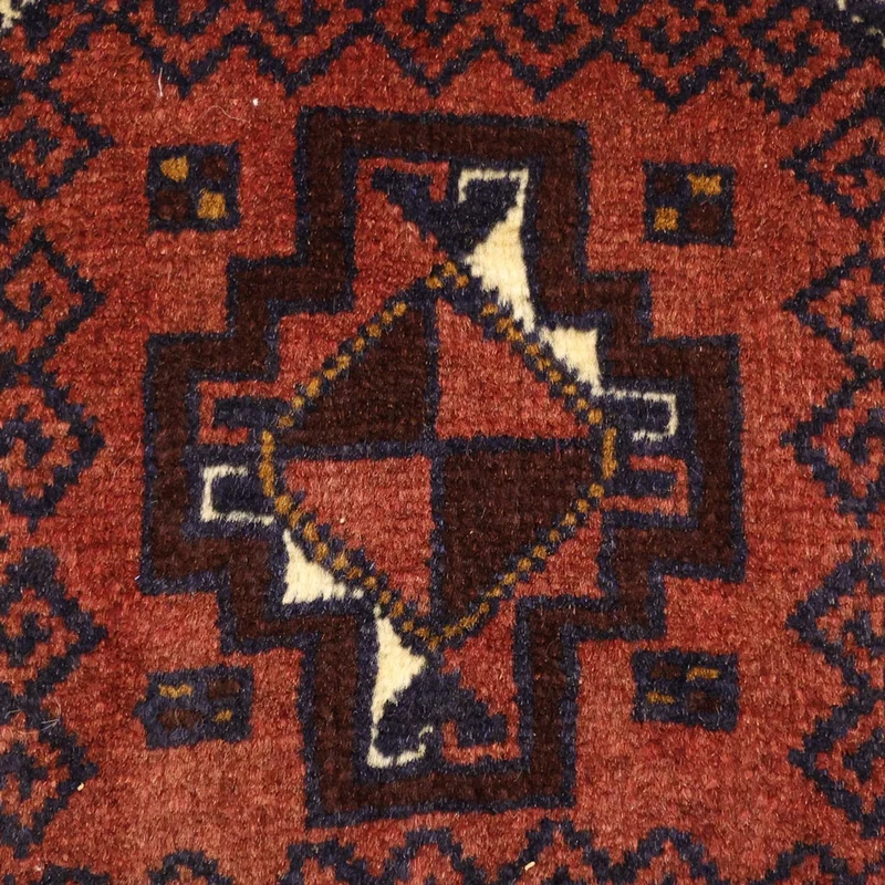 Belutsch Teppich 98x198cm - Orientteppich - dunkelrot