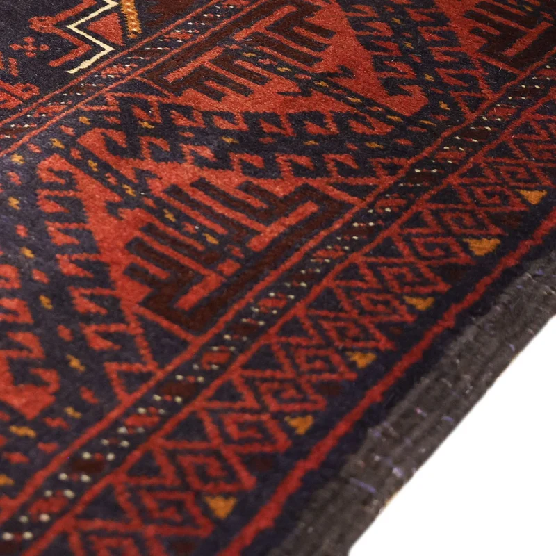 Belutsch Teppich 98x198cm - Orientteppich - dunkelrot