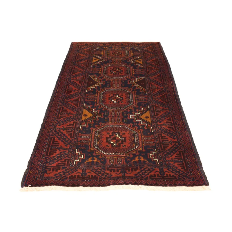 Belutsch Teppich 98x198cm - Orientteppich - dunkelrot