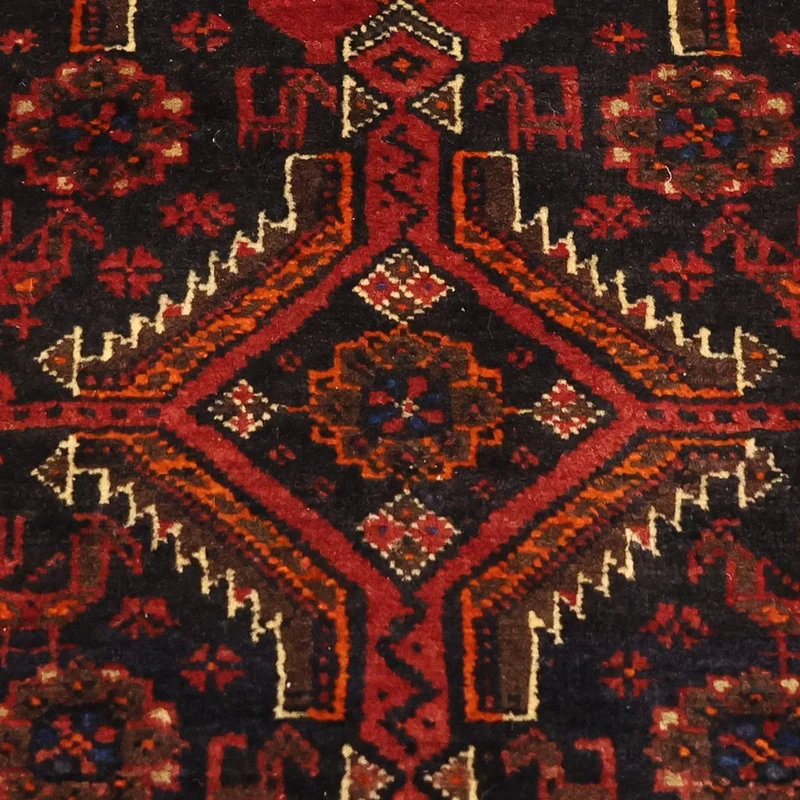 Belutsch Teppich 99x190cm - Orientteppich - dunkelrot