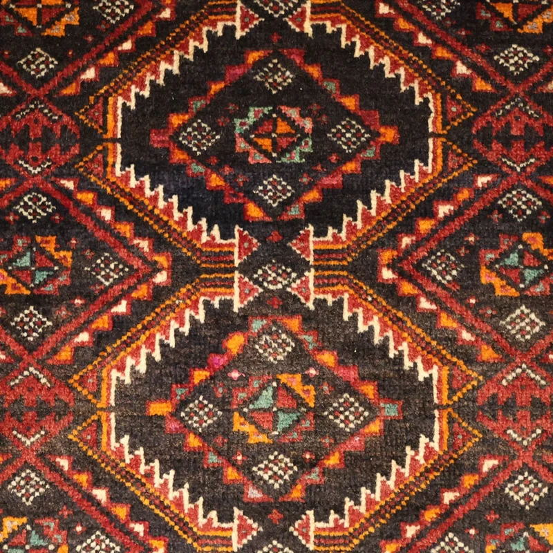Belutsch Teppich 98x195cm - Orientteppich - dunkelrot