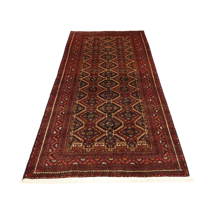 Belutsch Teppich 98x195cm - Orientteppich - dunkelrot