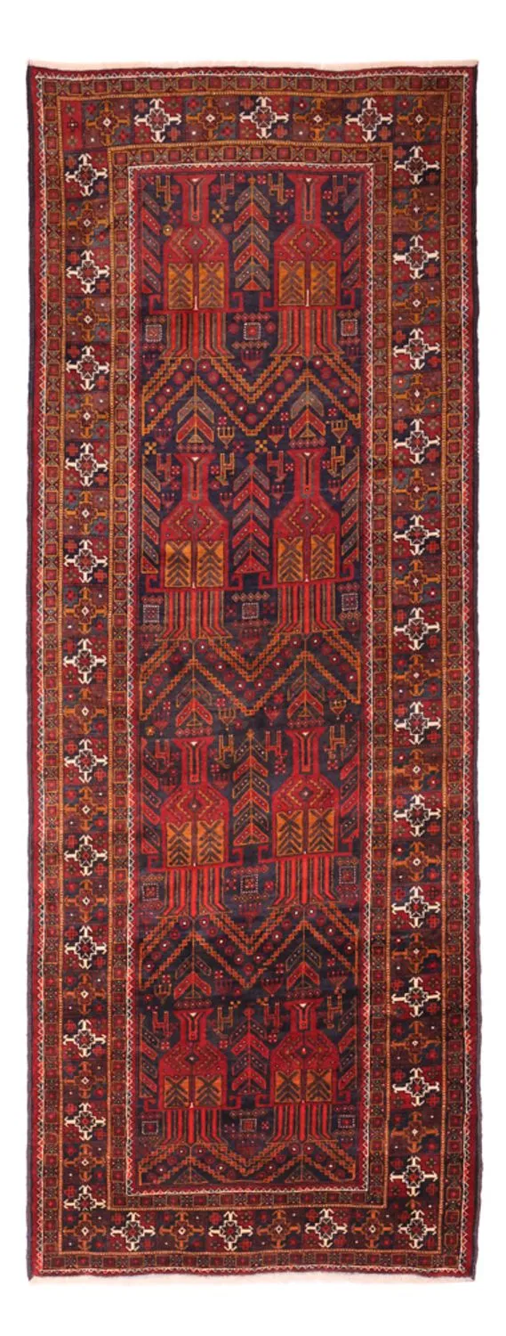 Belutsch Teppich 108x293cm - Orientteppich - dunkelrot