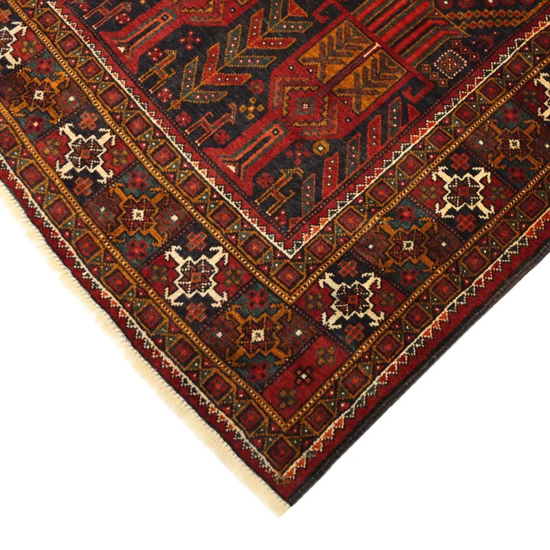 Belutsch Teppich 108x293cm - Orientteppich - dunkelrot
