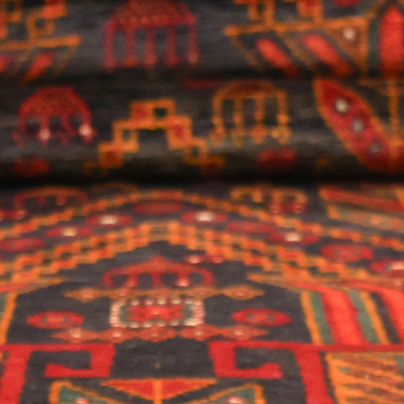 Belutsch Teppich 108x293cm - Orientteppich - dunkelrot