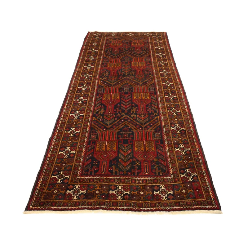 Belutsch Teppich 108x293cm - Orientteppich - dunkelrot