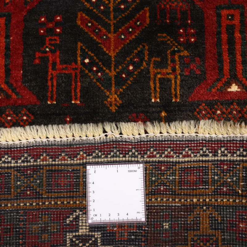 Belutsch Teppich 108x293cm - Orientteppich - dunkelrot