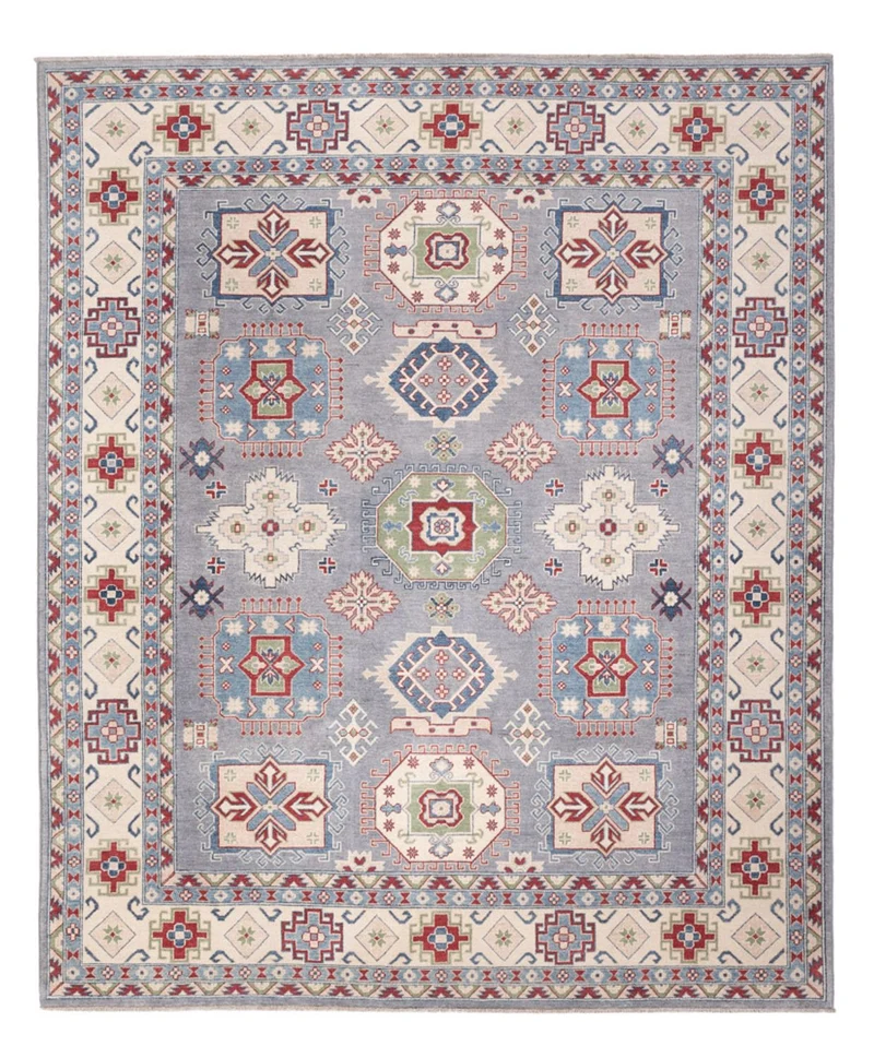 Kazak Teppich 246x302cm - Orientteppich - seeblau