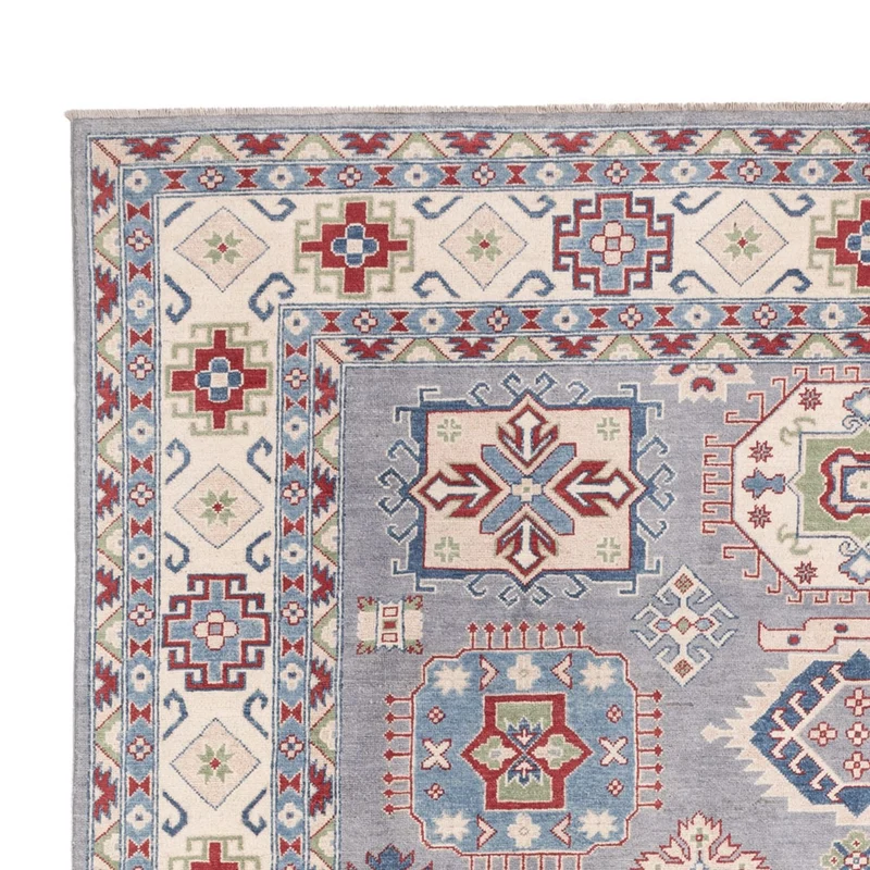 Kazak Teppich 246x302cm - Orientteppich - seeblau