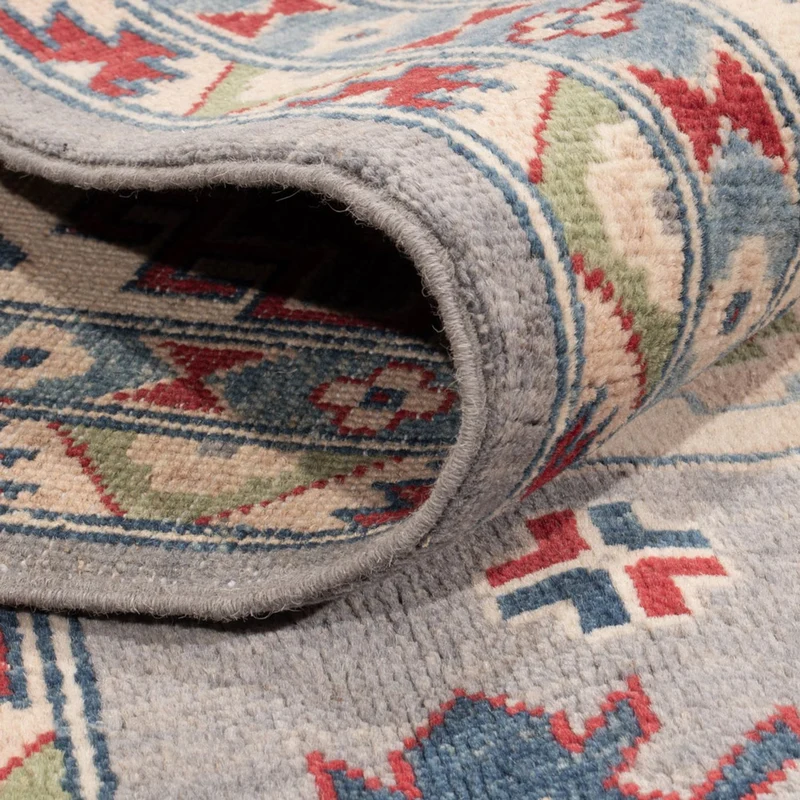 Kazak Teppich 246x302cm - Orientteppich - seeblau