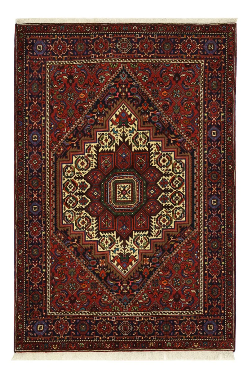 Gholtogh Teppich 102x152cm - Perserteppich - dunkelrot