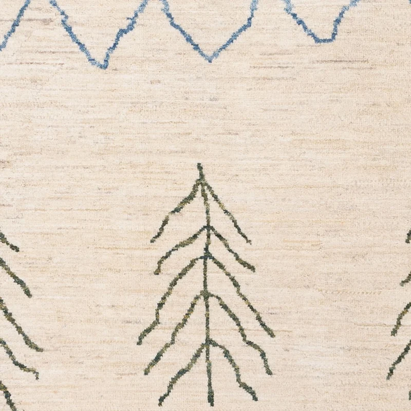 Berber Teppich 170x232cm - Wollteppich - creme