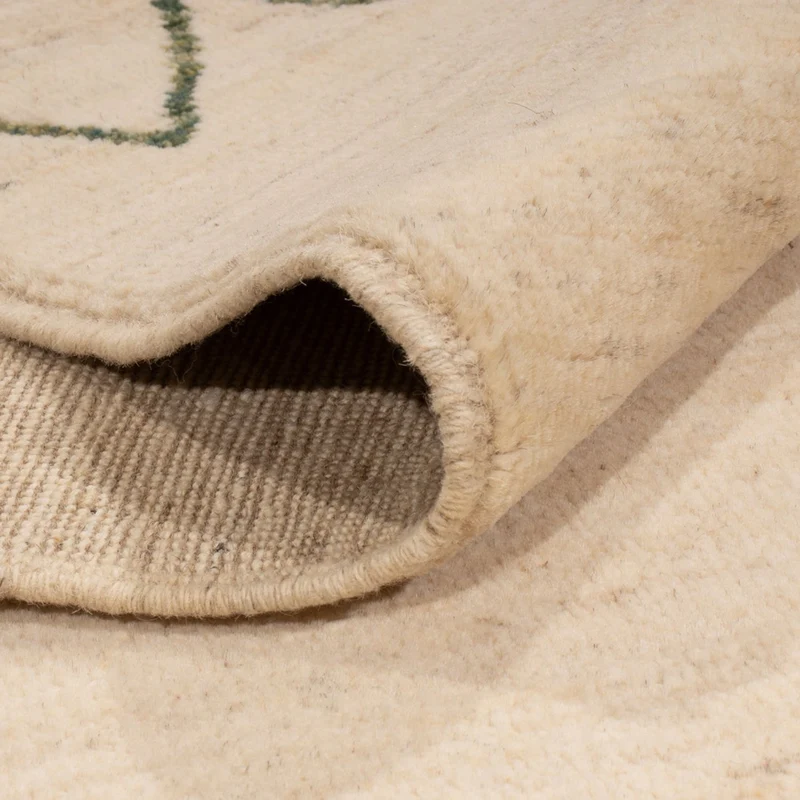 Berber Teppich 170x232cm - Wollteppich - creme