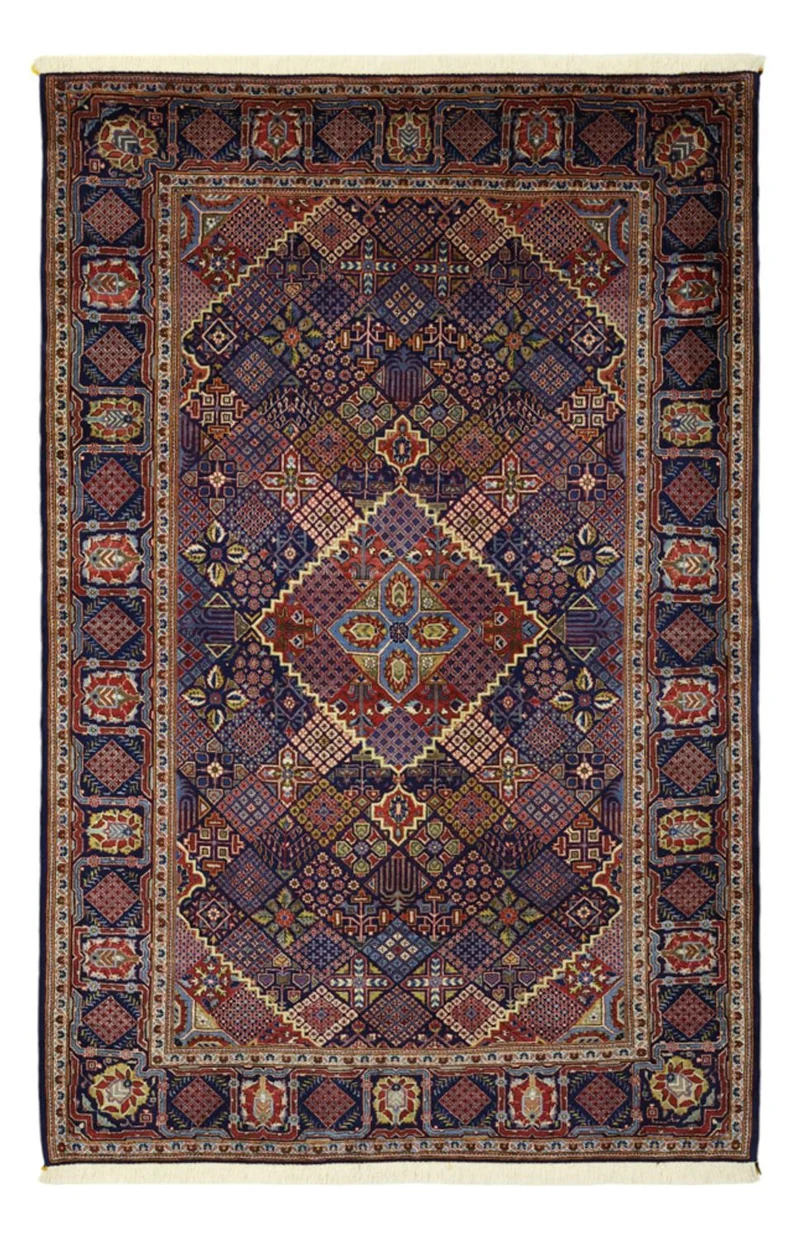 Keshan Teppich 140x215cm - Perserteppich - dunkelblau