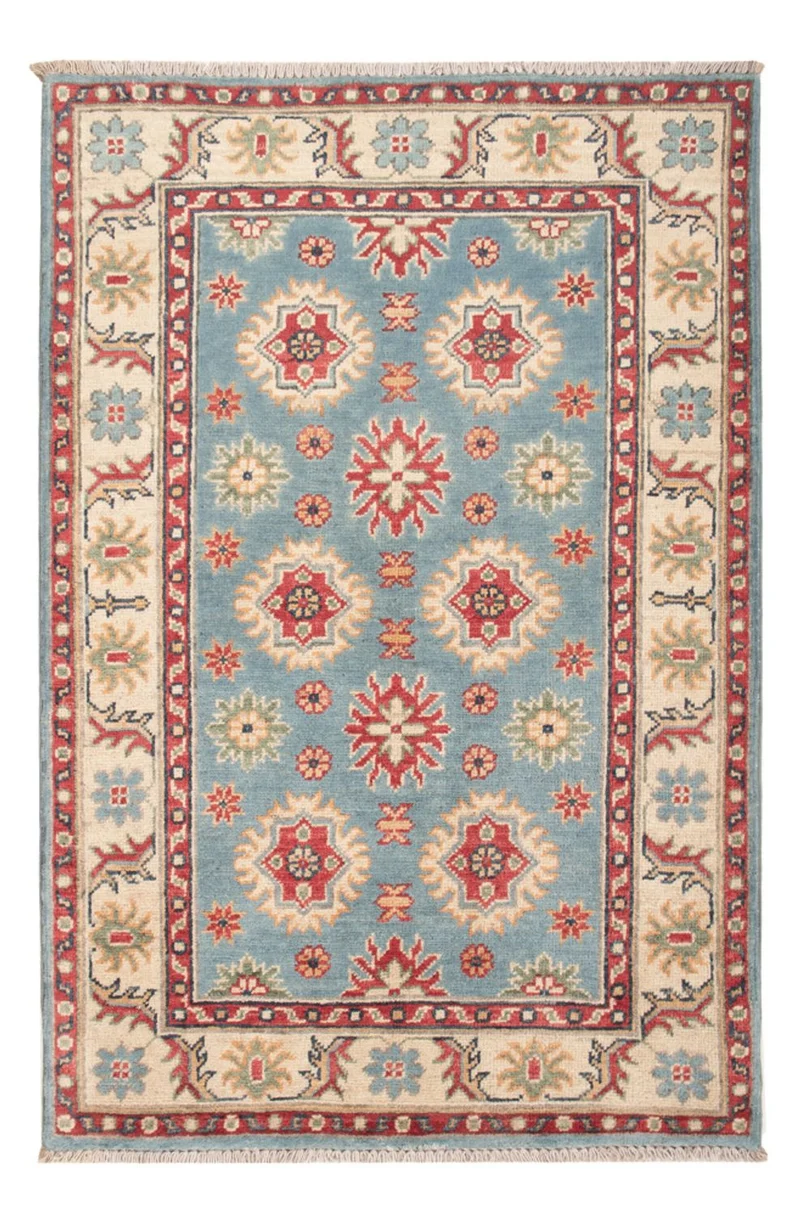 Kazak Teppich 81x124cm - Orientteppich - hellblau