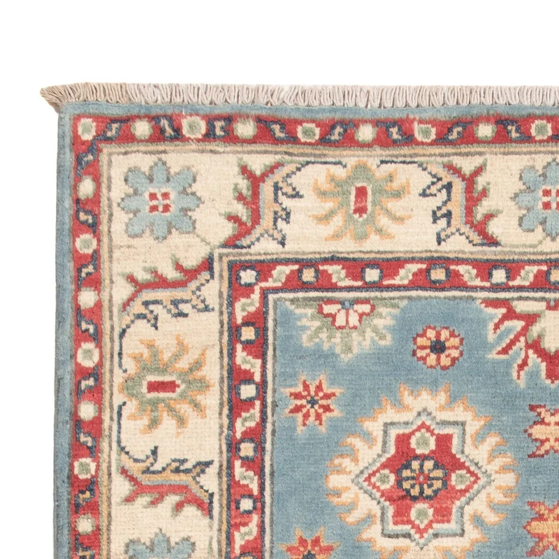 Kazak Teppich 81x124cm - Orientteppich - hellblau