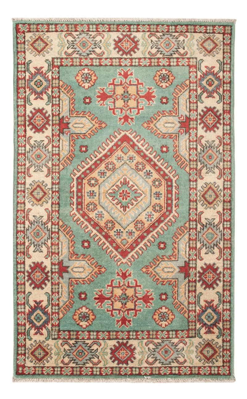 Kazak Teppich 77x127cm - Orientteppich - türkis