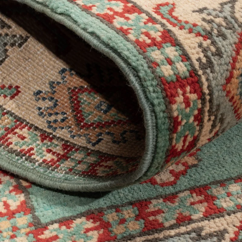 Kazak Teppich 77x127cm - Orientteppich - türkis